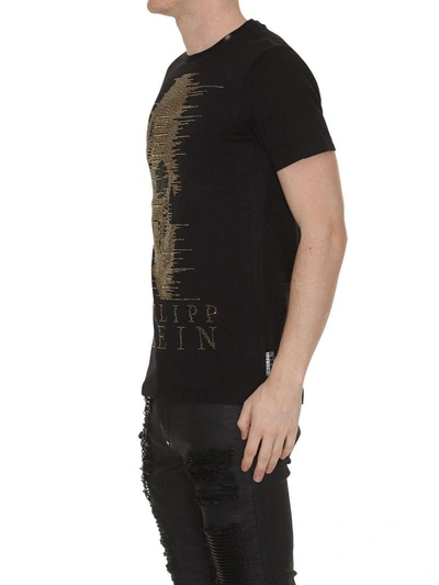 Shop Philipp Plein Ghost-s T-shirt In Black-gold