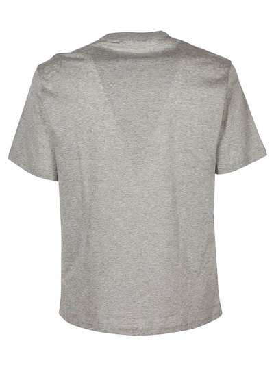 Shop Golden Goose T-shirt In Melange Grey-big Logo