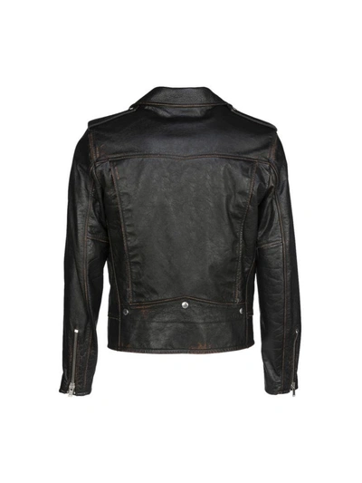 Shop Saint Laurent Perfecto Jaket In Black Old