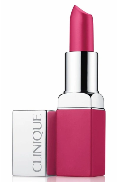 Shop Clinique Pop Matte Lip Color + Primer In Rose Pop