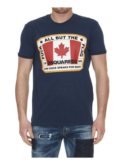 Dsquared2 Canadian Flag T-shirt In Navy | ModeSens