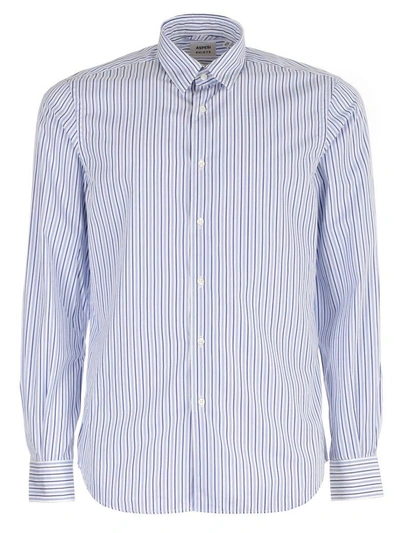 Shop Aspesi Shirt In Light Blue White