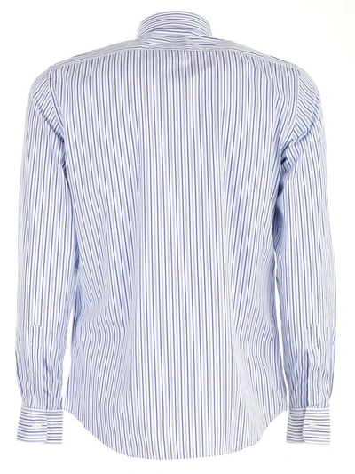 Shop Aspesi Shirt In Light Blue White