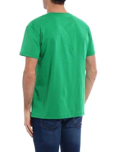 Shop Valentino Always Lettering T-shirt In Field Green/white