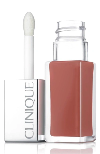 Shop Clinique Pop Lacquer Lip Color & Primer In Nude Pop