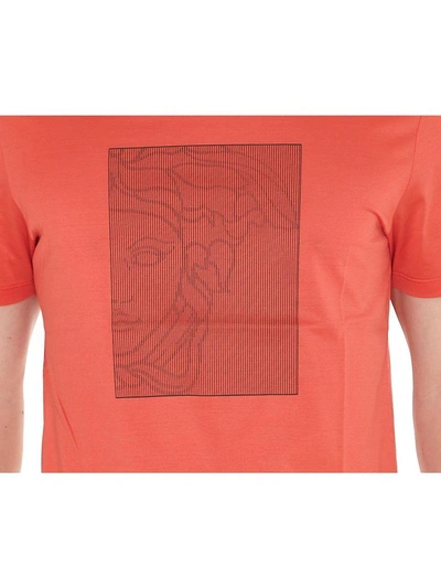 Shop Versace Medusa Tshirt In Coral