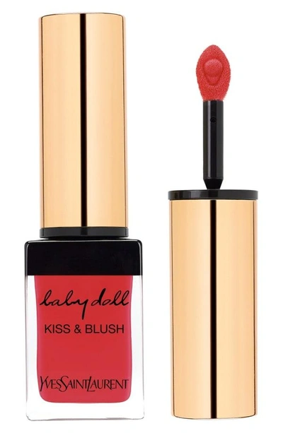 Shop Saint Laurent Baby Doll Kiss & Blush Lip & Cheek Tint In 19 Corail Sulfureux