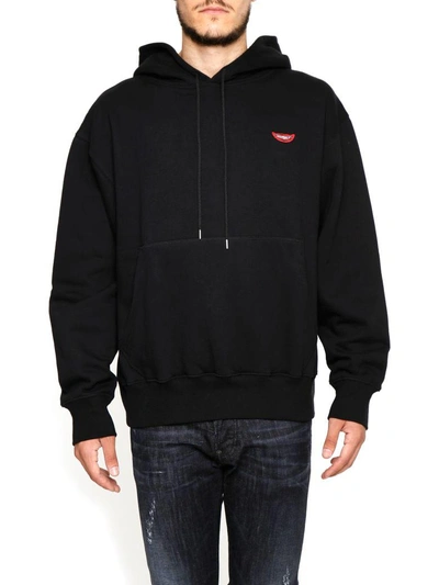 Shop Stella Mccartney Printed Organic Cotton Hoodie In Black