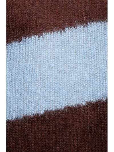 Shop Marni Striped Pull In Light Blue Brownblu