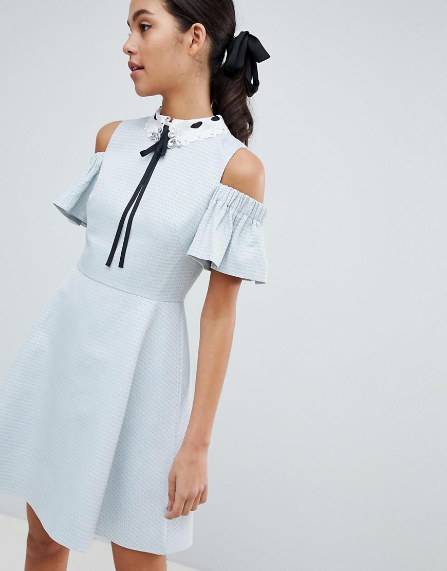 ted baker cold shoulder skater dress