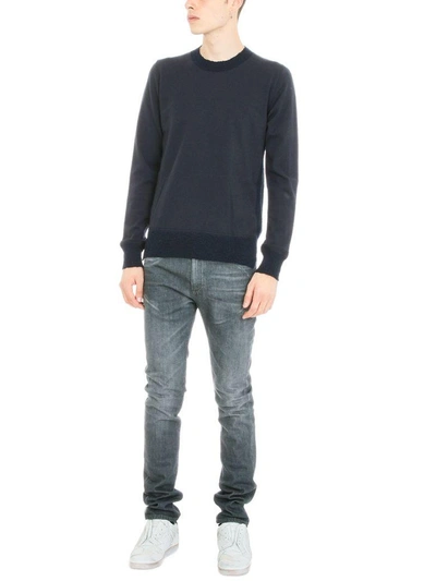 Shop Maison Margiela Classic Jumper Knitted Sweater In Blue