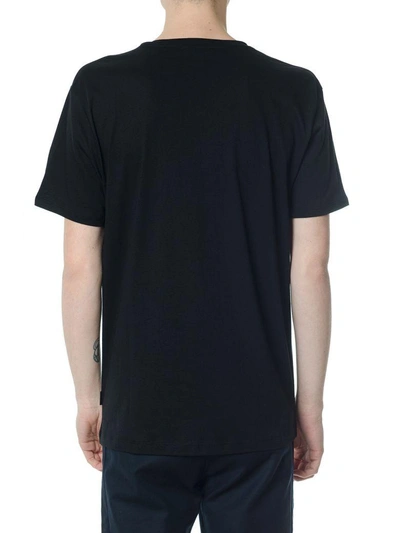 Shop Calvin Klein Black Cotton T-shirt With Logo
