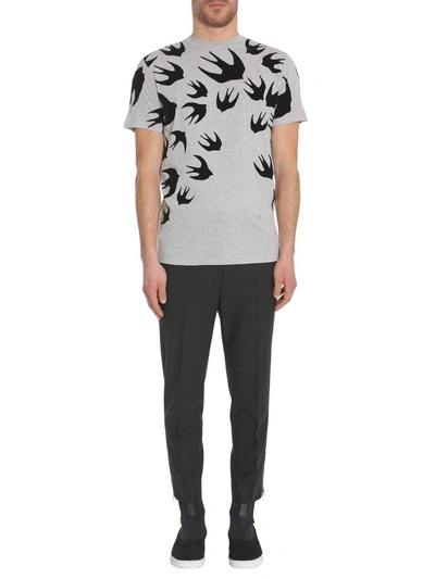 Shop Mcq By Alexander Mcqueen Round Collar T-shirt In Grigio