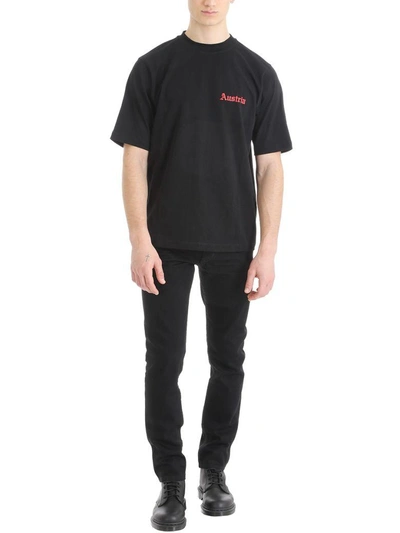 Shop Helmut Lang Austria Black Cotton T-shirt