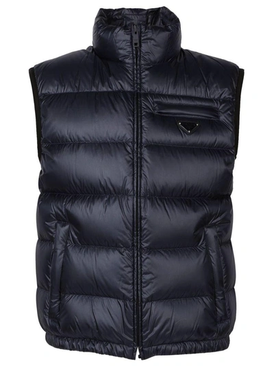 Shop Prada Jacket In Navy