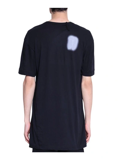 Shop 11 By Boris Bidjan Saberi Blurred Logo Cotton T-shirt In Nero