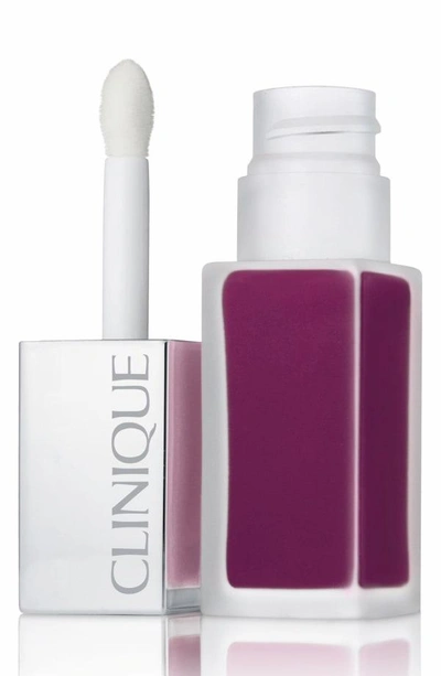 Shop Clinique Pop Liquid Matte Lip Color + Primer In Black Licorice Pop