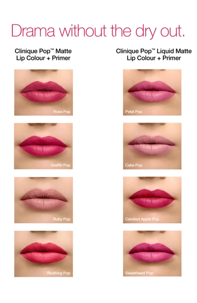 Shop Clinique Pop Liquid Matte Lip Color + Primer In Flame Pop