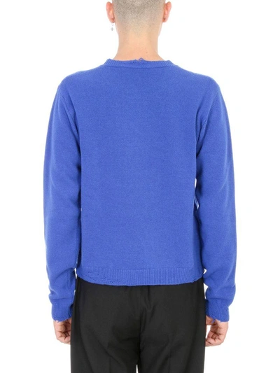 Shop Golden Goose Roberto Sweater In Blue Cotton