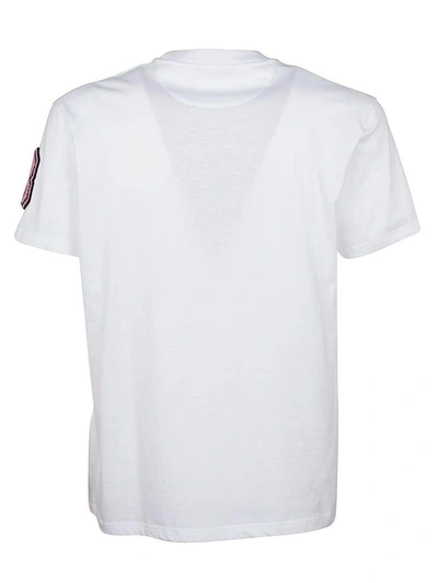 Shop Valentino Logo Applique T-shirt In 0bbianco