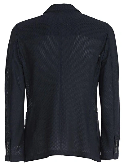 Shop Giorgio Armani Blazer In Blue