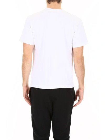 Shop Sacai Printed T-shirt In White X Blue Logo (white)