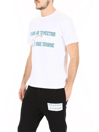 Shop Sacai Printed T-shirt In White X Blue Logo (white)