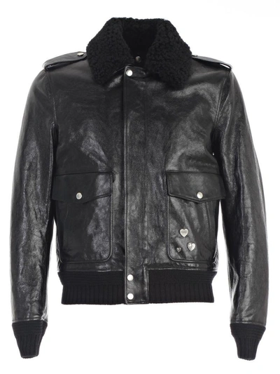 Shop Saint Laurent Jacket In Black