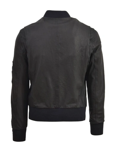 Shop Neil Barrett Black Bomber Jacket