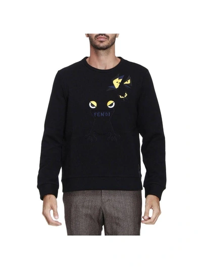 Shop Fendi Sweatshirt Sweater Men  In Black