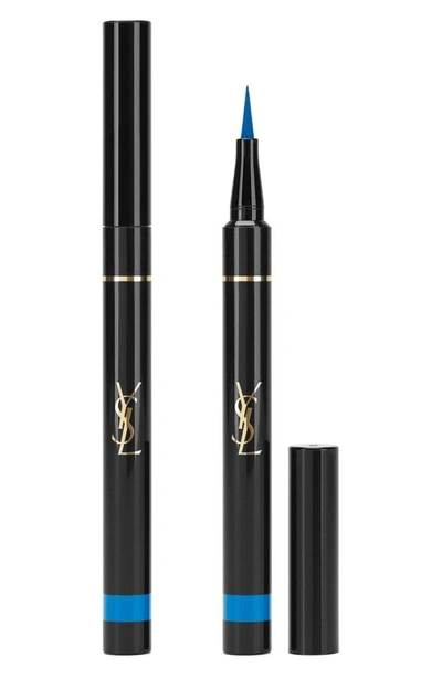 Shop Saint Laurent Eyeliner Effet Faux Cils Bold Felt Tip Eyeliner Pen - 02 Majorelle Blue