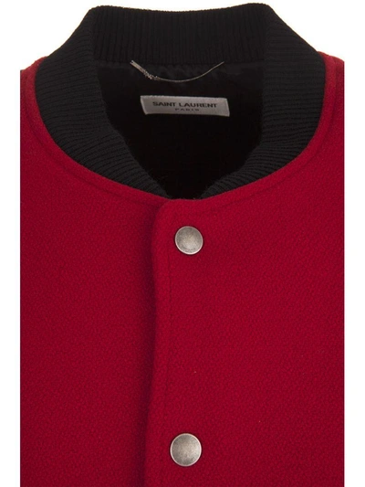 Shop Saint Laurent Jacket In Rosso