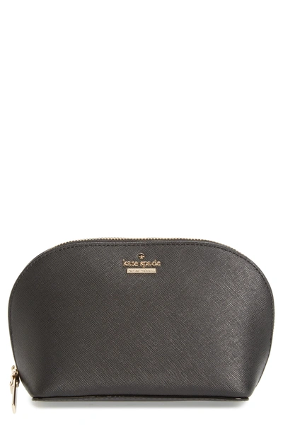 Shop Kate Spade Cameron Street - Small Abalene Leather Cosmetics Case In Black