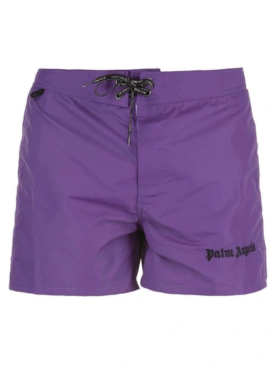 Shop Palm Angels Meets Sundek In Purple Multicolor
