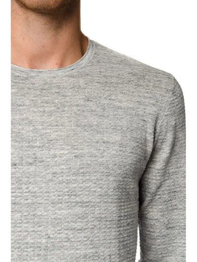 Shop Calvin Klein Structured Knit Sweater In Light Grey
