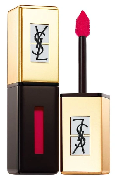 Shop Saint Laurent Pop Water Vernis A Levres Glossy Stain In 201 Dewy Red