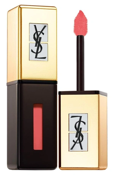 Shop Saint Laurent Pop Water Vernis A Levres Glossy Stain In 207 Juicy Peach