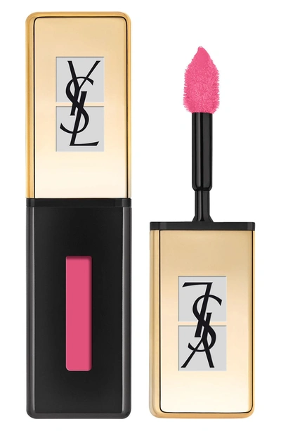 Shop Saint Laurent Pop Water Vernis A Levres Glossy Stain In 220 Nude Steam