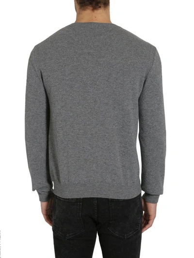 Shop Valentino Round Collar Sweatshirt In Grigio