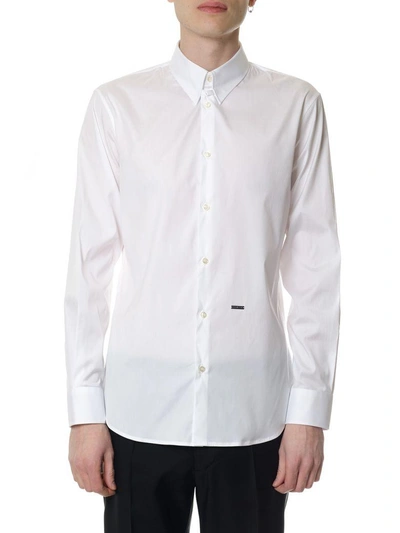 Shop Dsquared2 White Classic Cotton Slim Fit Shirt