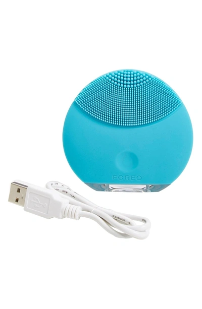 Shop Foreo Luna(tm) Mini Compact Facial Cleansing Device In Turquoise Blue
