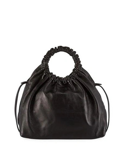 Shop The Row Medium Double Circle Bag In Lamb Leather In Black