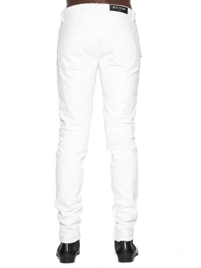 Shop Balmain Jeans In White