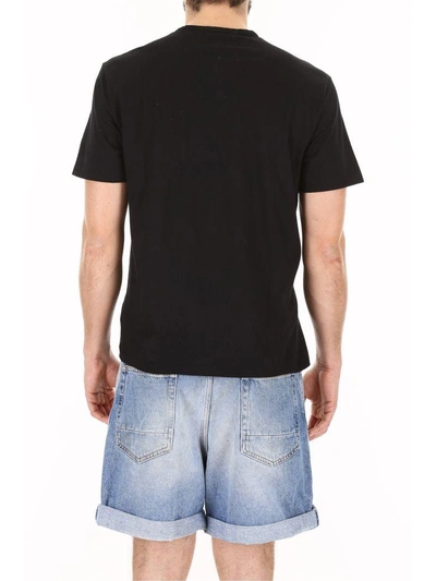 Shop Golden Goose Printed T-shirt In Blacknero