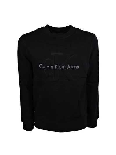 Shop Calvin Klein Jeans Est.1978 Calvin Klein Logo Print Sweatshirt In Ck Black