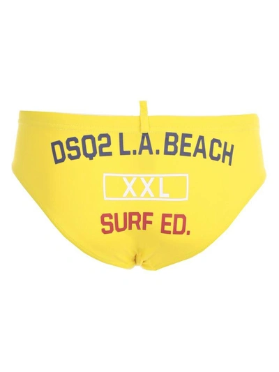 Shop Dsquared2 Swimming Trunks In Yellow