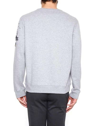 Shop Valentino Jersey Sweatshirt With Embroidery In Grigio Melange|grigio