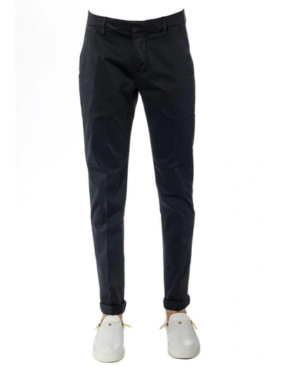 Shop Dondup Gaubert Stretch Cotton Trousers In Dark Blue