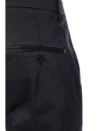 Shop Dondup Gaubert Stretch Cotton Trousers In Dark Blue