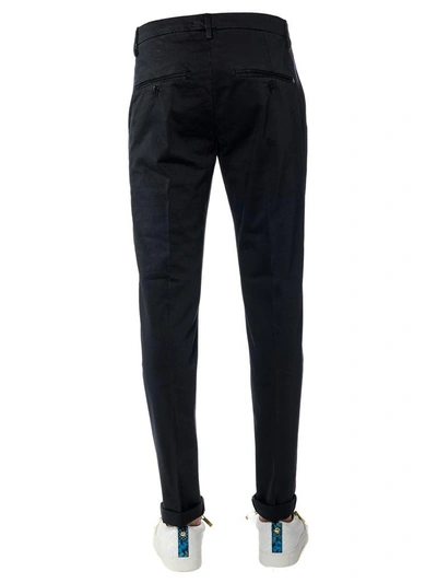 Shop Dondup Gaubert Stretch Cotton Trousers In Dark Blue